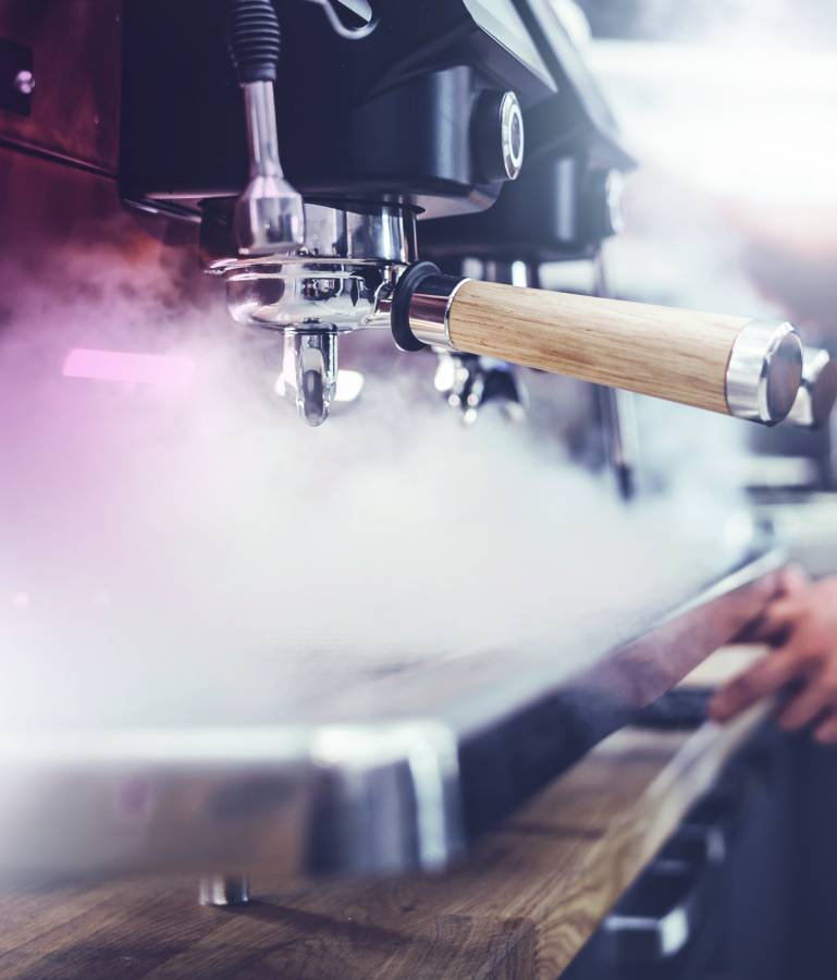 steam and coffeemachine