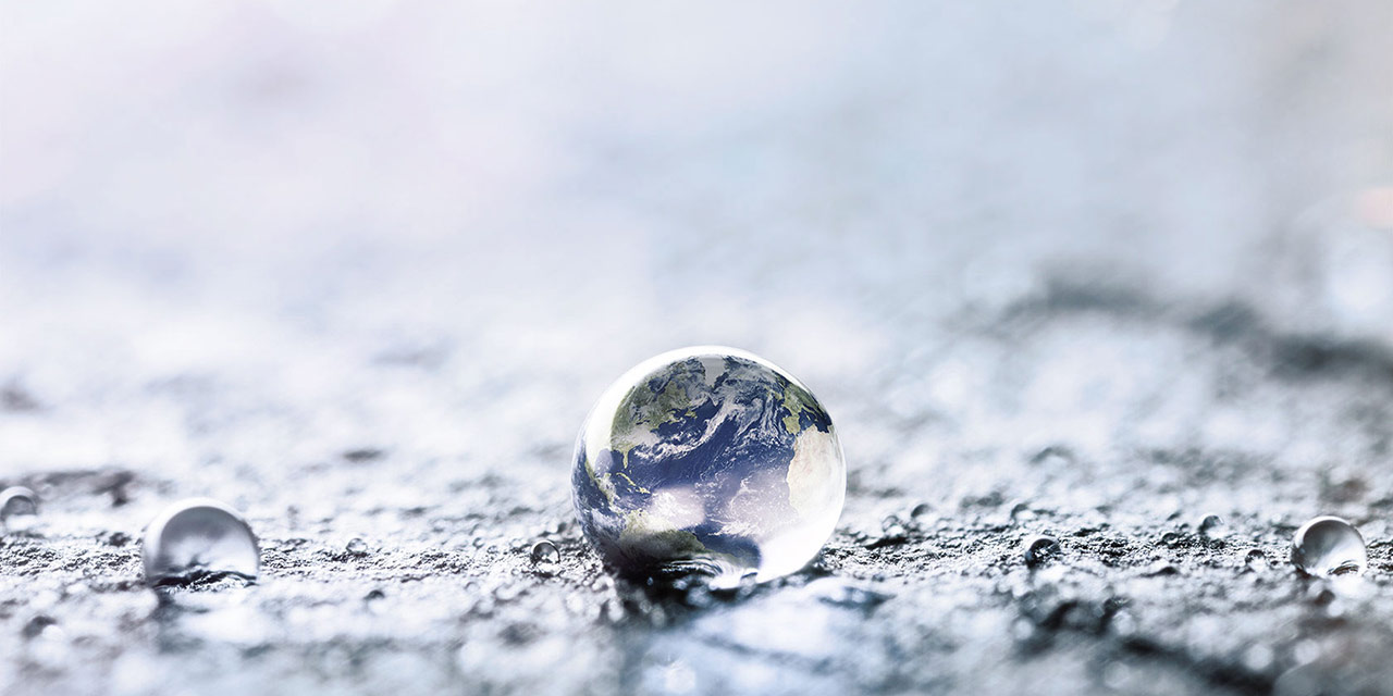 Water droplet on the floor